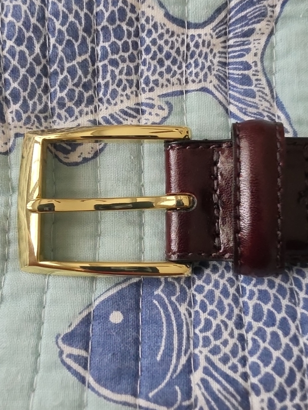 Jos.A Bank Gold Buckle Belt Cordova Size 40
